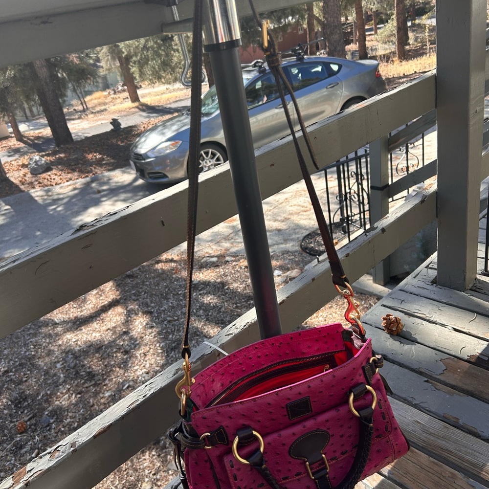 RARE magenta pink, purple, authentic Dooney, and Bourke bag - Picture 8 of 17